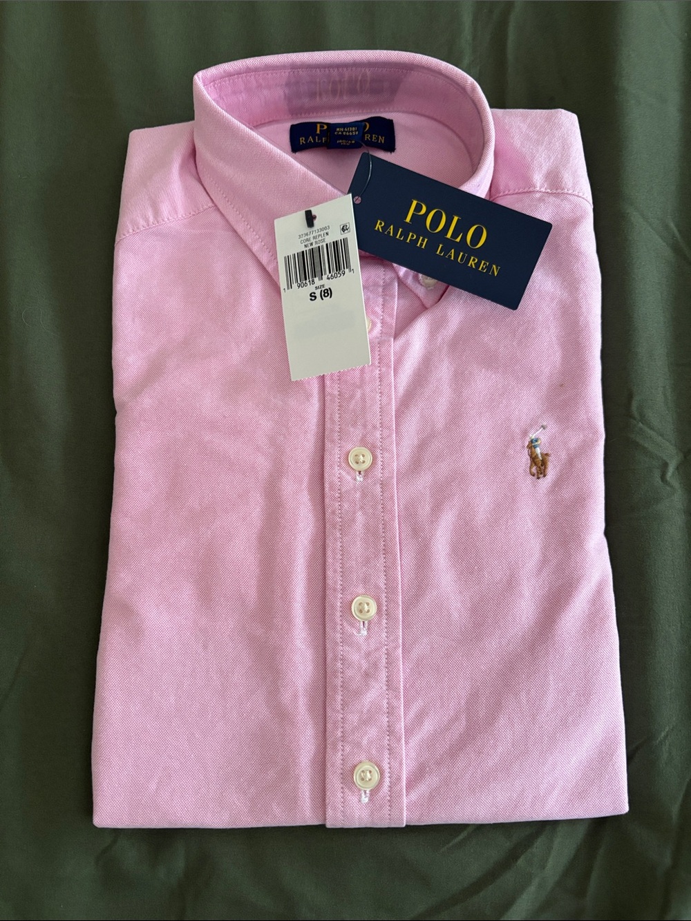 Ralph Lauren - Pink long sleeve button down shirt for boys.